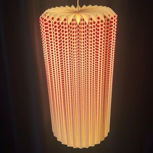 Creative Co-op 19” paper accordion pendant lamp w/red dots-40W-NWT-2 available